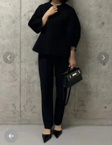 Mila Owen 미라 오웬 구조 소매 볼륨 탑 x 팬츠 세트