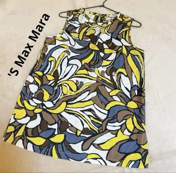 'S Max Mara 슬리브리스 올 패턴 탑