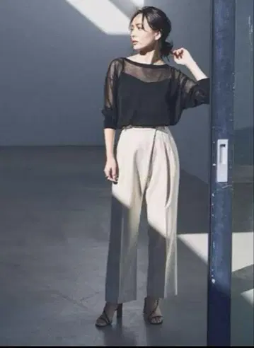 스트레이트 랩 팬츠