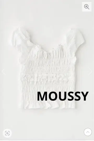 새상품 MOUSSY GATHER FLOWER 블라우스 화이트 24ss