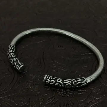 빈티지 실버 중화 서유기 각인 뱅글