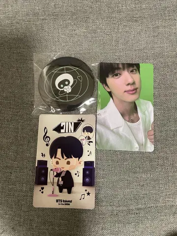 BTS JIN 진 RUNSEOKJIN 트레이딩 카드 및 배지