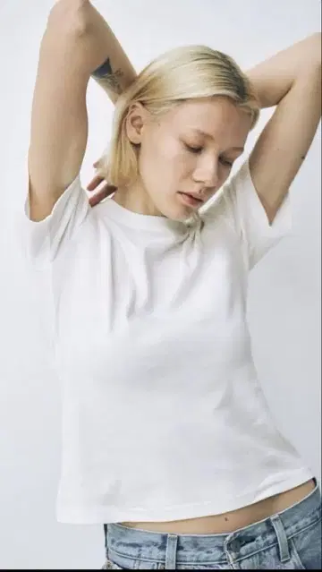 Gajess BASIC 티셔츠 화이트 FREE SIZE