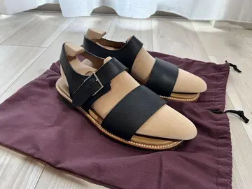 존 롭 John Lobb 스트럿 가죽 샌들 수납 봉투 포함 6