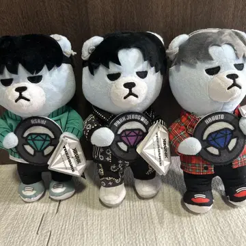 ASAHI, JEONG WOO, HARUTO 봉제 인형 세트