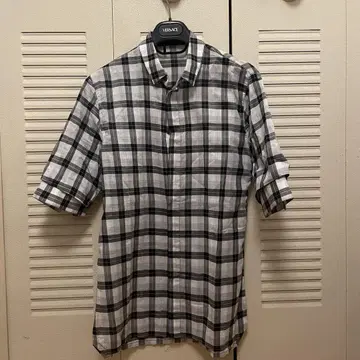 KRISVANASSCHE 체크 무늬 반팔 셔츠