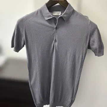 JOHN SMEDLEY 그레이 피케 셔츠 S