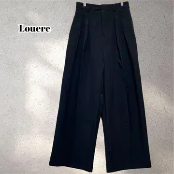 루에레 와이드 팬츠 투 턱 빅 사이즈 XL 루즈한 블랙 5555
