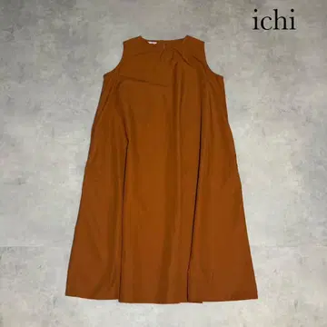ichi 이치 린넨 혼방 오렌지 슬리브리스 원피스 R179