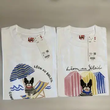 미사용 새상품 개 티셔츠 S M 유니섹스 ut 유니클로