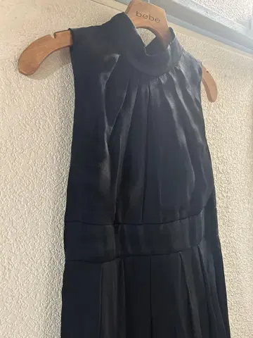 블랙 슬리브리스 원피스