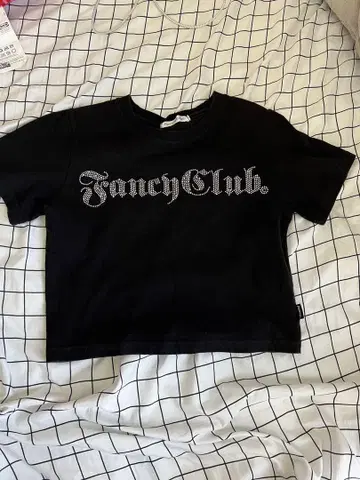 Fancy Club 블랙 반팔 티셔츠