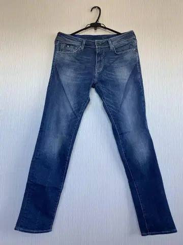 GAS 다크 블루 슬림 핏 데님