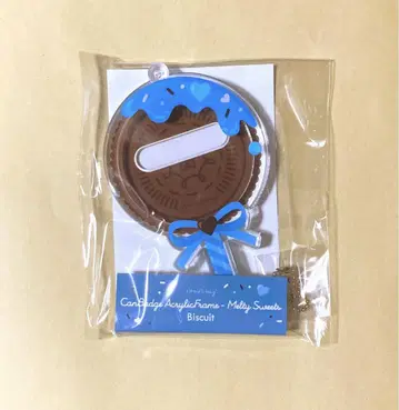 후쿠야 캔뱃지 아크릴 프레임 멜티 스위츠 비스킷 블루 파랑