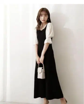 새상품급 프로포션 바디 드레싱 하이 웨스트 니트 원피스 블랙