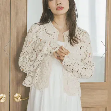 크로셰 셔츠 가디건