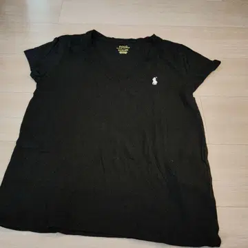 폴로 랄프 로렌 블랙 V넥 반팔 티셔츠