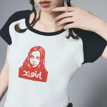 새상품 배송비 포함 엑스걸 XGIRL 래글런 티셔츠