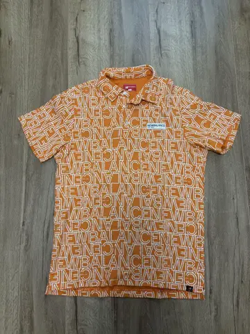New Balance 오렌지 피케 셔츠 7 사이즈(2XL)
