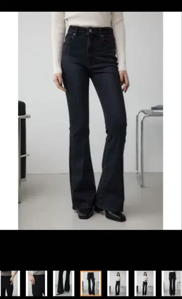AZUL DENIM 플레어 데님 라이트 블랙 S 사이즈