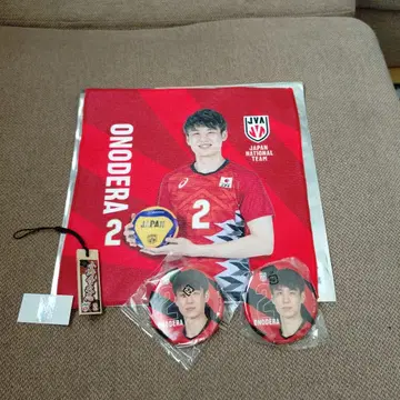 오노데라 선수의 미니 타월과 나무 명판 세트