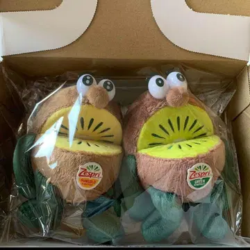 제스프리 키위 브라더스 페어 2개 세트 봉제 인형 Zespri