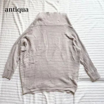 안티카 터틀넥 하이넥 니트 탑 스웨터 캐주얼 무지