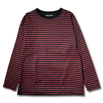 새상품급 MINEDENIM 보더 L/S 데님 T-SH 1