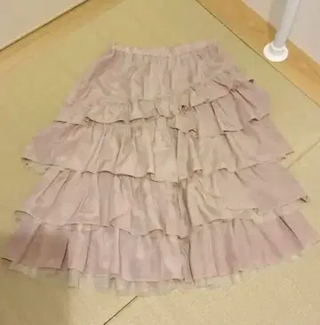 귀여운 cawaii 가우초 다단 프릴 내추럴 모리걸
