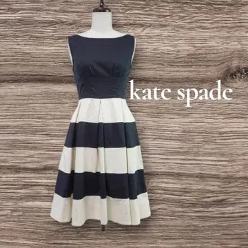 kate spade 케이트 스페이드 무릎 기장 원피스 화이트 블랙 코튼