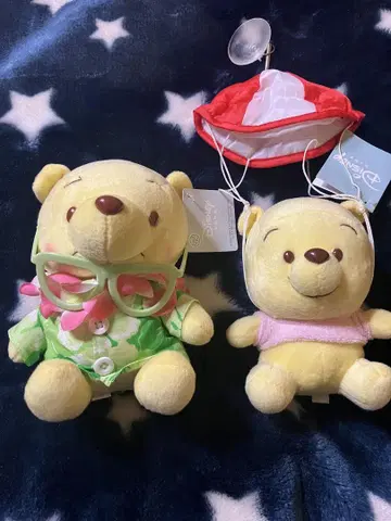 푸우 봉제 인형 2개 세트