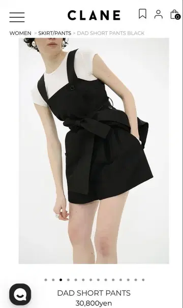 CLANE DAD SHORT PANTS black 사이즈 1