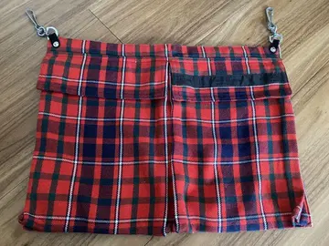 PEEL&LIFT pocket apron 에이프런 파우치 레드 타탄