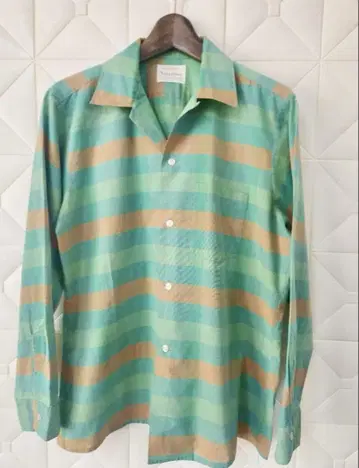 70년대 빈티지 ARROW King Cotton 오픈 카라 셔츠 M
