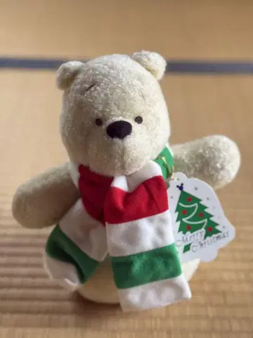 교토 디즈니랜드 곰돌이 푸 머플러 포함 눈사람 봉제 인형
