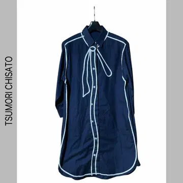 츠모리치사토 TSUMORI CHISATO 셔츠 원피스 리본 페이크