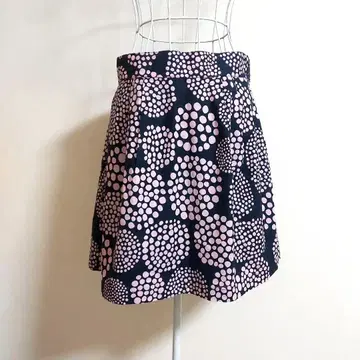 마리메꼬 마리메꼬 무릎 기장 코튼 도트 무늬 안감 부착 스커트