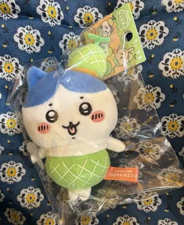 홋카이도 치이카와 (먼작귀) 지역 특산품 키링 하치와레 멜론 봉제 인형