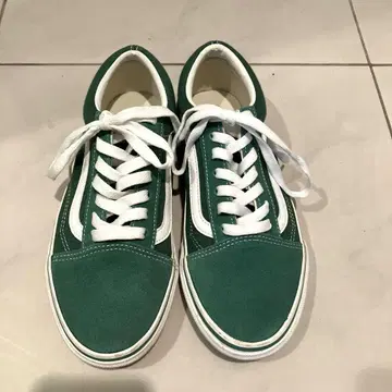 VANS 그린 스웨이드 스니커즈 23cm