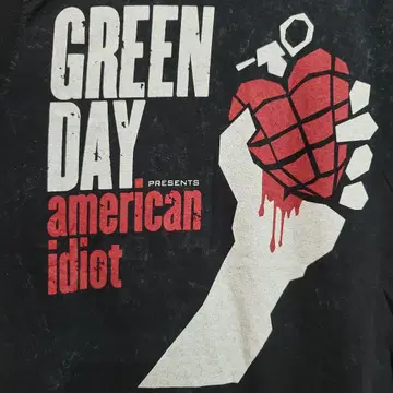 그린 데이 Green Day 밴드 밴드 티셔츠 공식 티셔츠 구제 의류