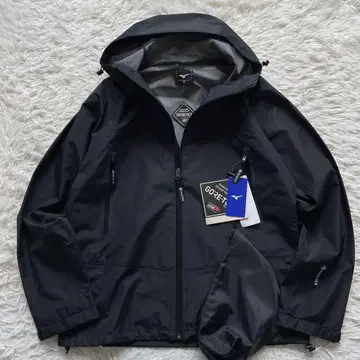 새상품 MIZUNO GORE-TEX 마운틴 후드티 방수 지퍼 블랙
