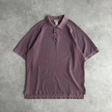 00s 엘엘빈 반팔 피케 셔츠 래글런 슬리브 후염 소매 자수