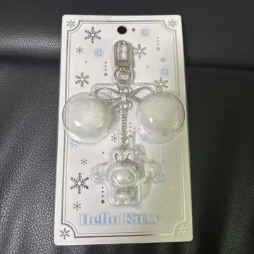 산리오 키링 푹신푹신 스노우 토끼 헬로키티