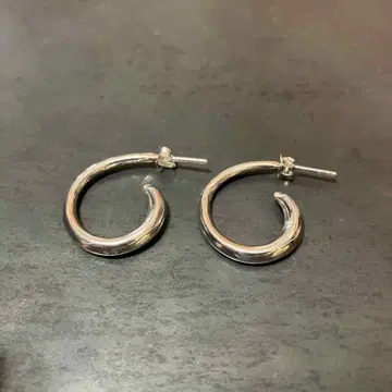SILVER925 ROUND HOOP EARRINGS / 실버 / 귀걸이
