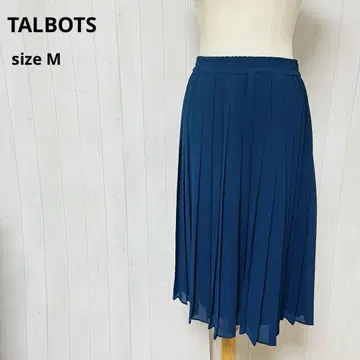 탈봇 TALBOTS 플리츠 롱 스커트 [M] 허리 밴딩 a544