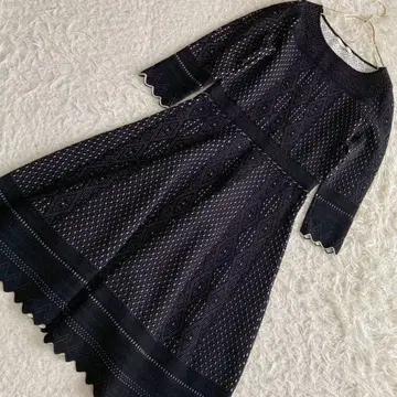 ANAYI 니트 원피스 블랙 38 비침 엘레강트 경사