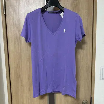 Ralph Lauren V넥 티셔츠 S 퍼플