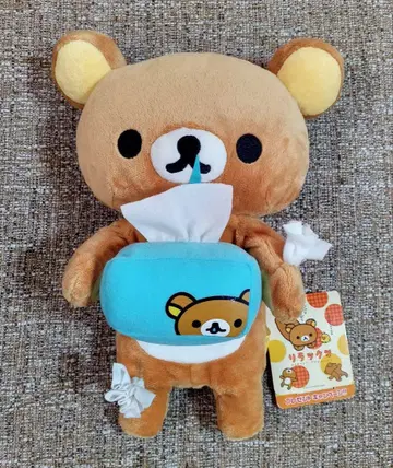 리락쿠마 봉제 인형 BIG 느긋한 겨울 소식 콧물 티슈 새상품급