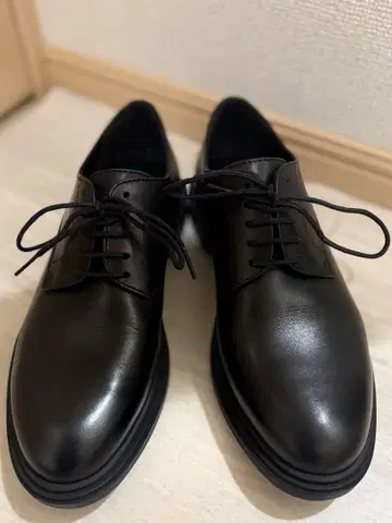 지유 리얼 가죽 더비 슈즈 25cm 블랙