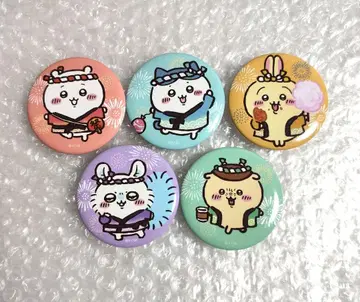 치이카와 상점 오다이바 모험왕 치이카와 엔니치 트레이딩 캔뱃지 5개 세트